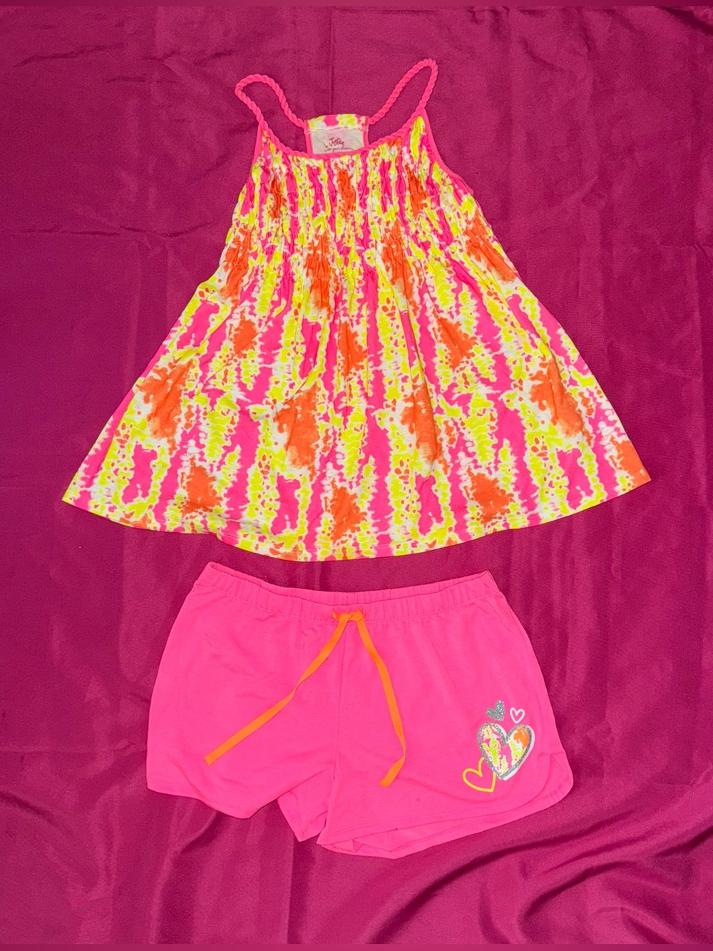 Justice Pajama Set size 16-18 / Justice Girls Tie Dye Pajama Set size XL